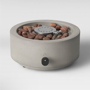 10” round pipestone patio tabletop fireplace - gray - project 62